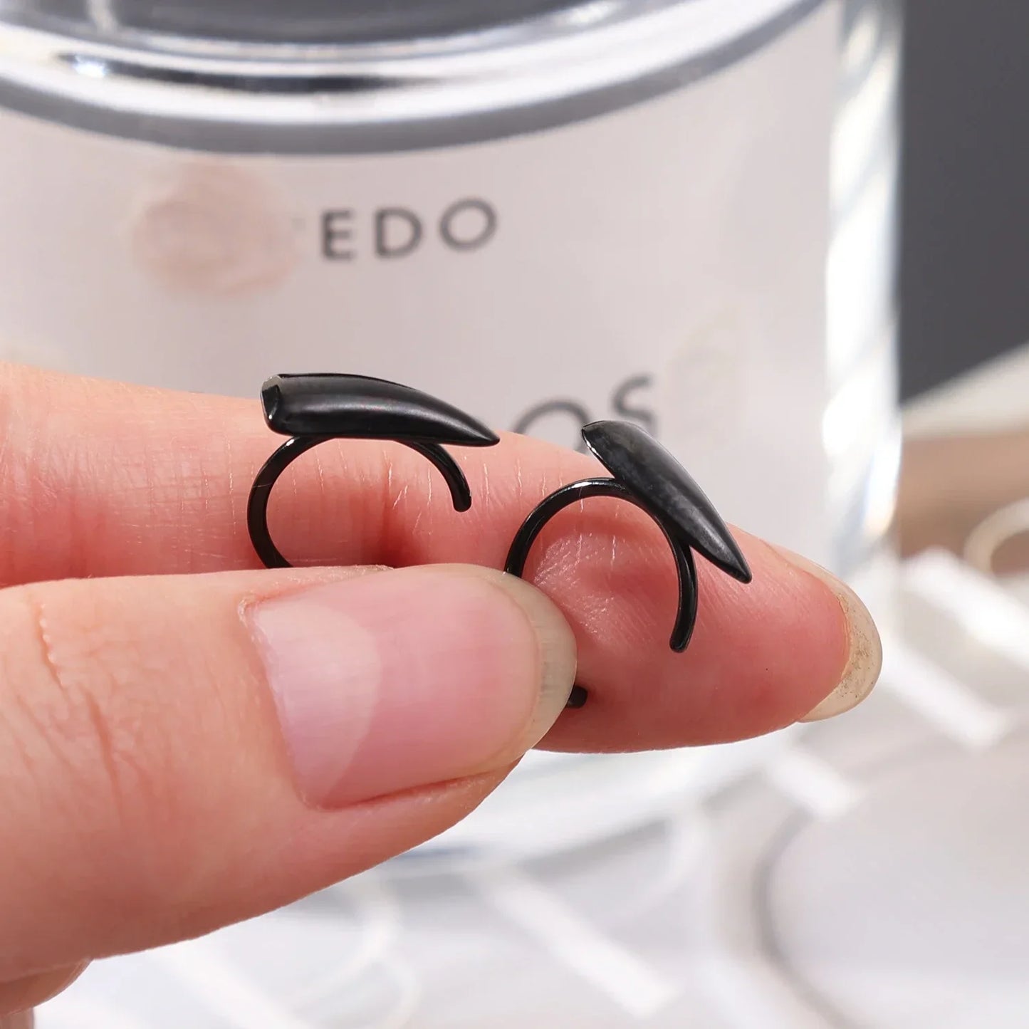 Fake Piercing Lip Ring - Stainless Steel