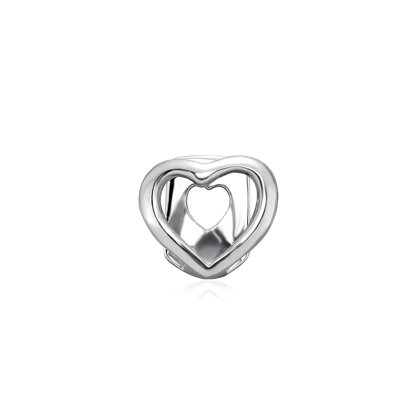 Lovely Hollow Star Heart - Copper