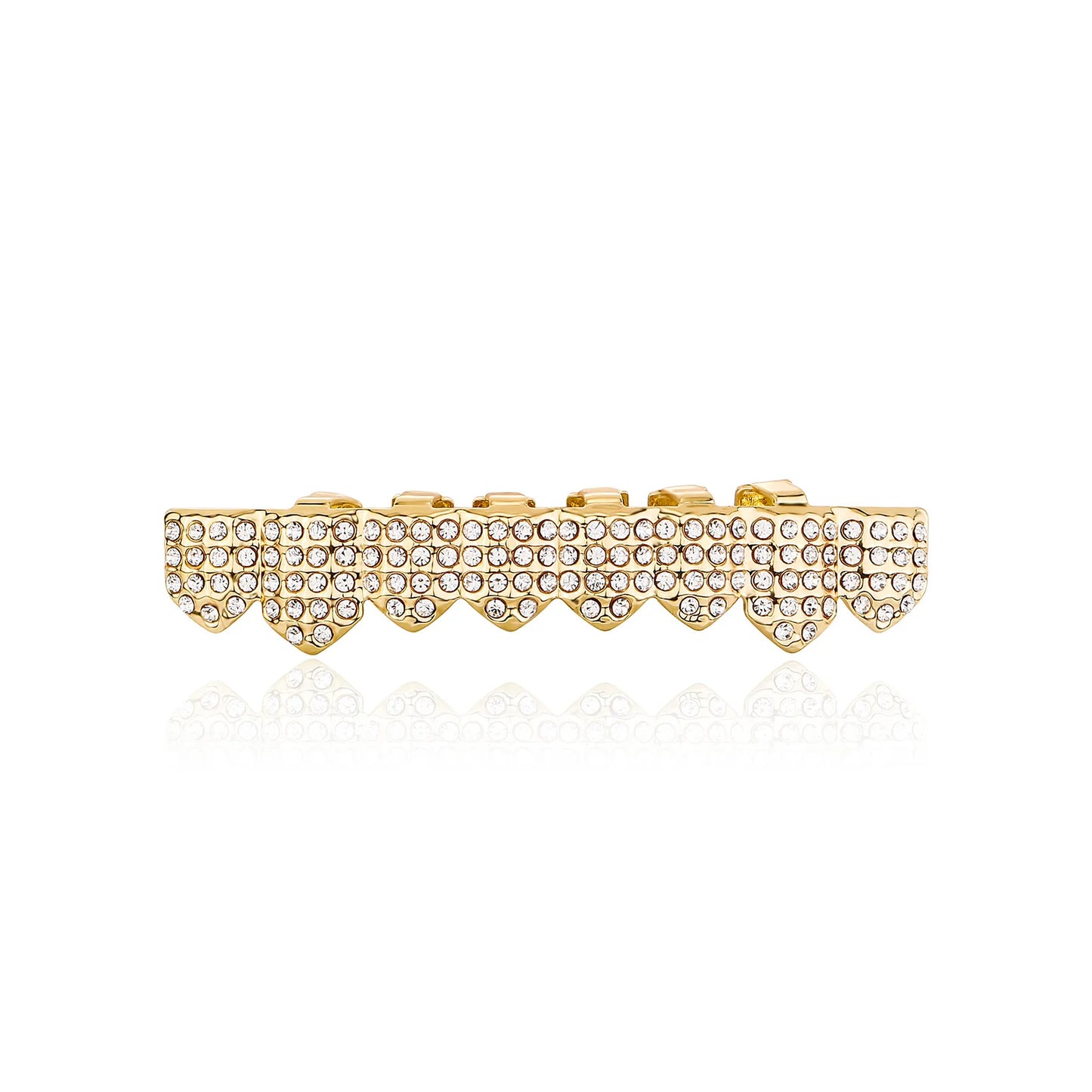 Shiny Cubic Top & Bottom Charm Grills Set For Halloween Party