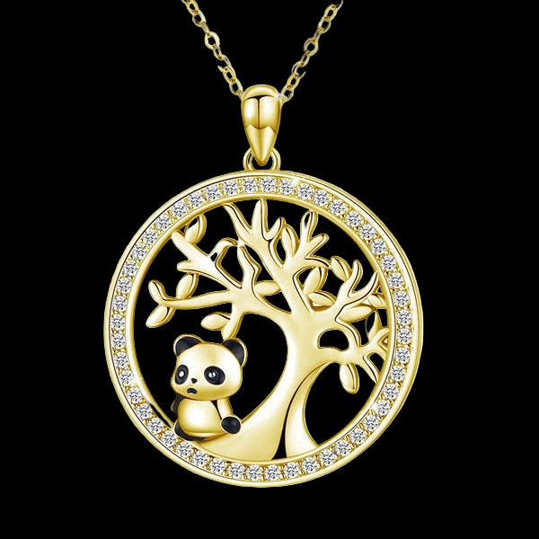 💛🐼 “I Love You Forever” Panda Heart Necklace