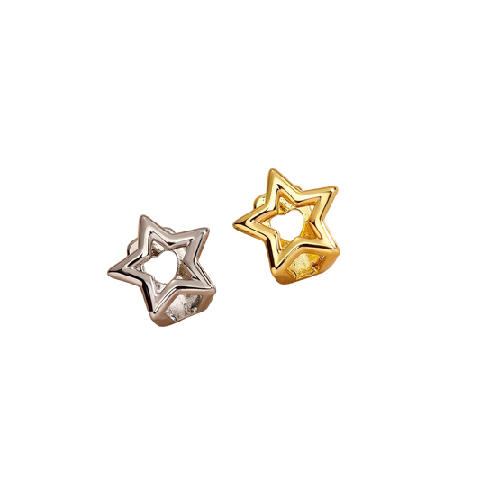 Hollow Pentagram Star - Copper