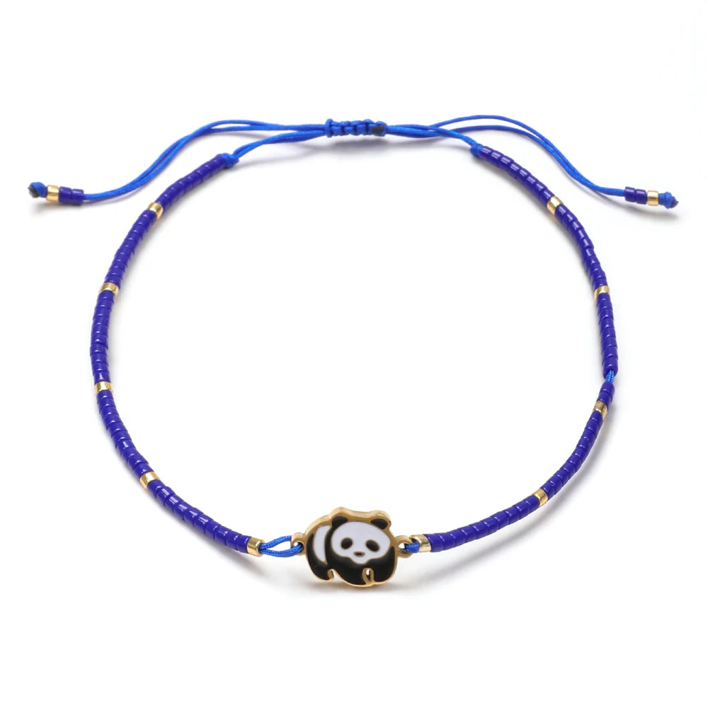 🐼❤️ Panda Friendship Bracelet – Adjustable Handwoven Cord Bracelet