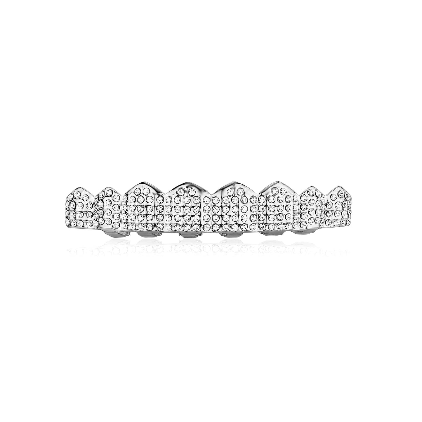 Shiny Cubic Top & Bottom Charm Grills Set For Halloween Party