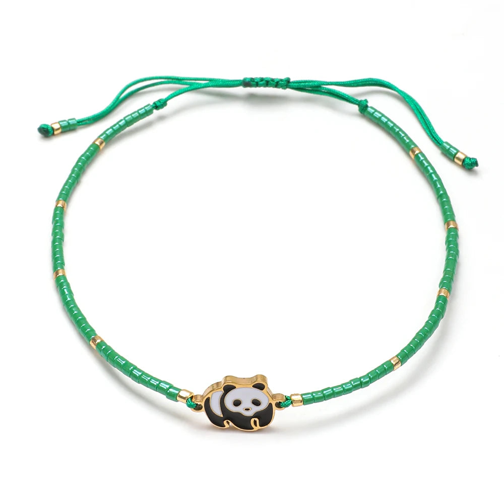 🐼❤️ Panda Friendship Bracelet – Adjustable Handwoven Cord Bracelet