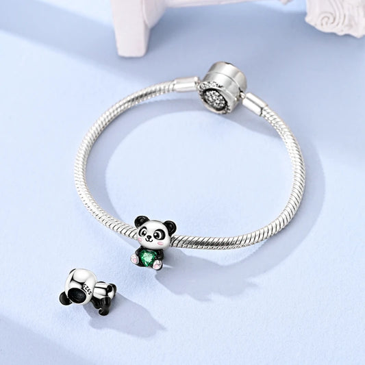 🐼💎 925 Silver Panda Charm Beads – Sterling Silver Compatible Bracelet Charms