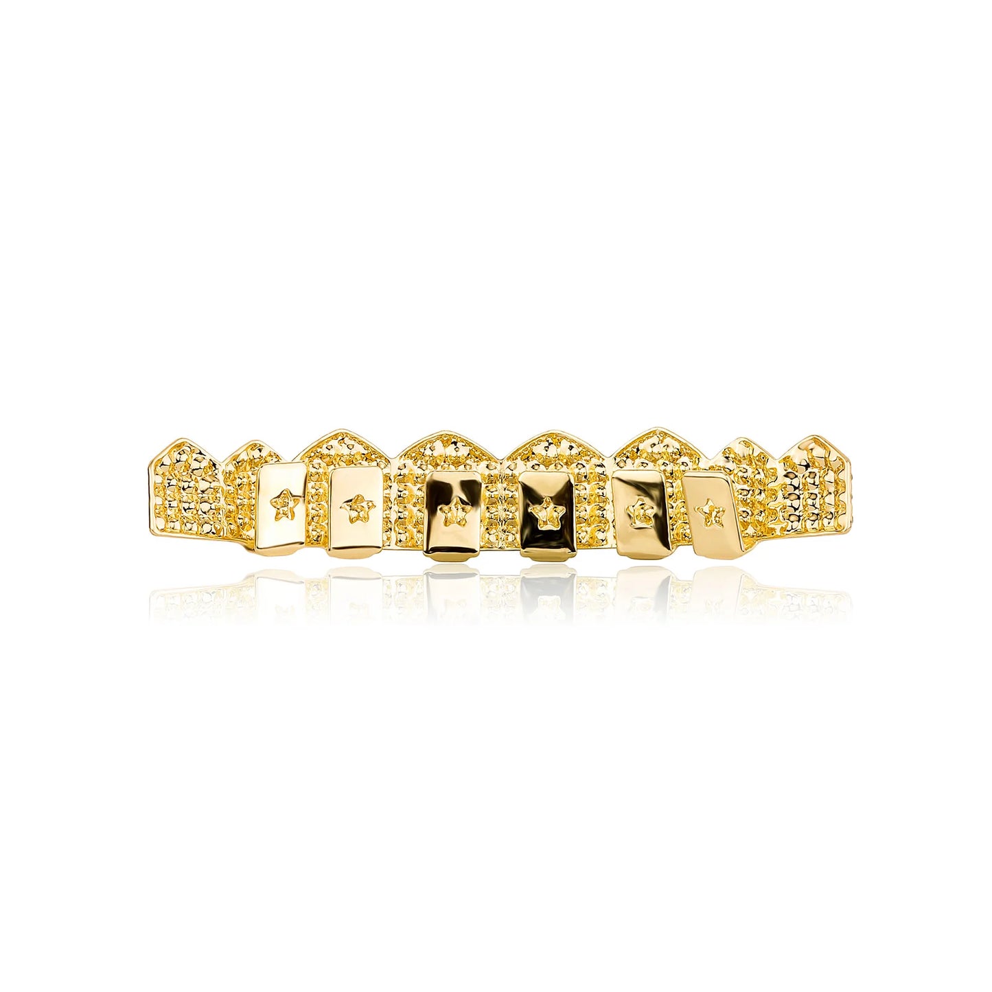 Shiny Cubic Top & Bottom Charm Grills Set For Halloween Party