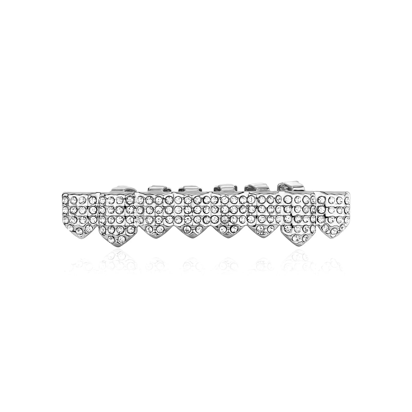 Shiny Cubic Top & Bottom Charm Grills Set For Halloween Party