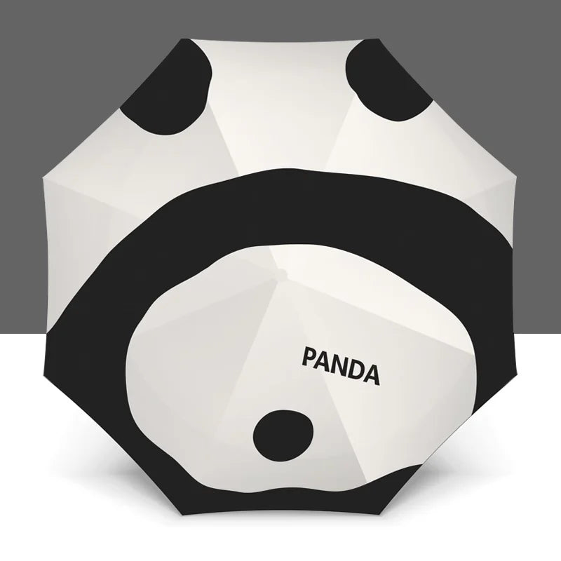 🐼☔ Panda Face Folding Umbrella – Cute, Compact & UV Protection UPF 50+