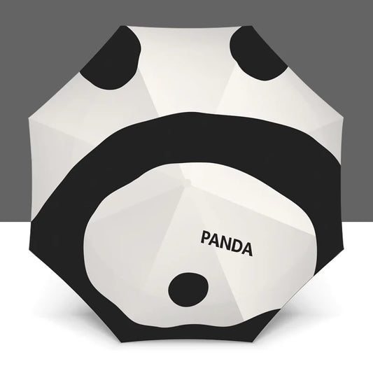 🐼☔ Panda Face Folding Umbrella – Cute, Compact & UV Protection UPF 50+