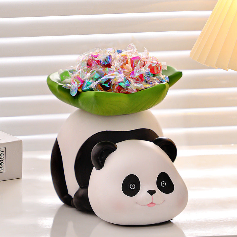 🐼🍃 Panda Leaf Snack & Storage Holder